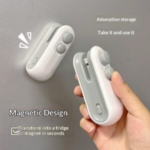 Mini USB Heat Sealer for Snack & Plastic Bag Sealing (2-in-1)