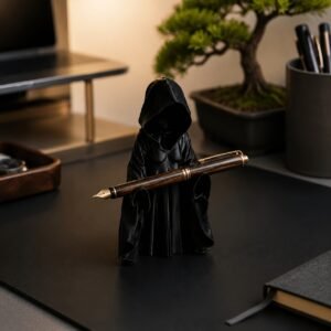 gothic hooded reaper pen holder 1