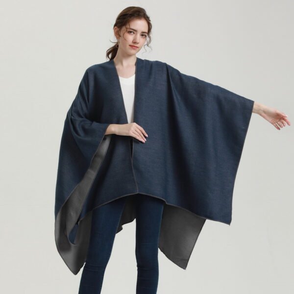 faux cashmere shawl poncho 3