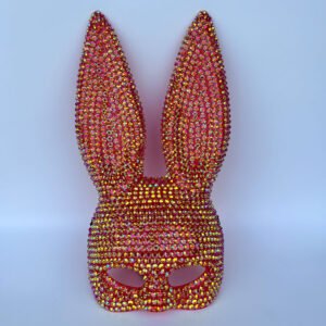 Rhinestone Bunny Masquerade Mask 1