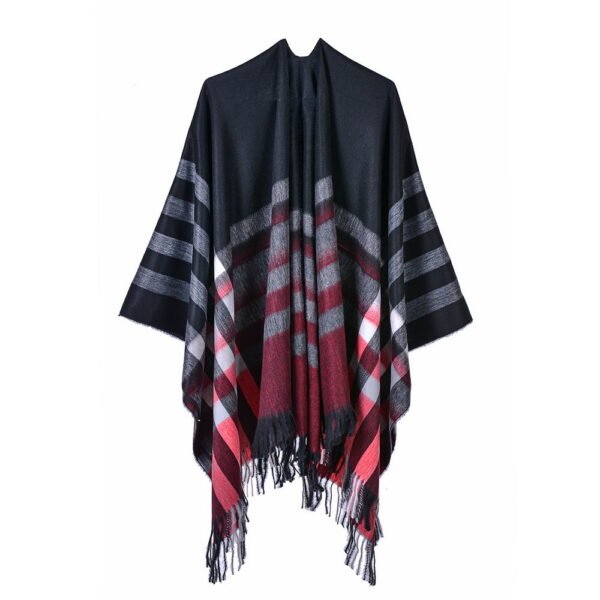 women's plush plaid scarf 4