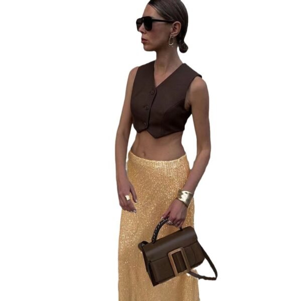 shimmering sequin bodycon maxi skirt 5
