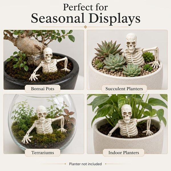 gothic skeleton planter decor 4