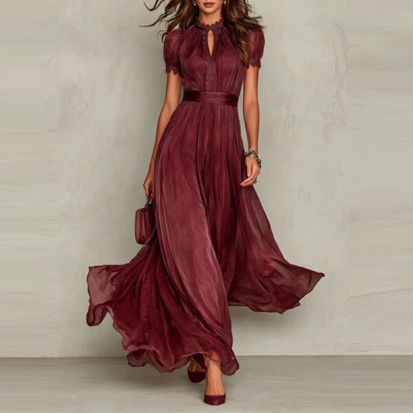 waist cinching ruffle dress 4