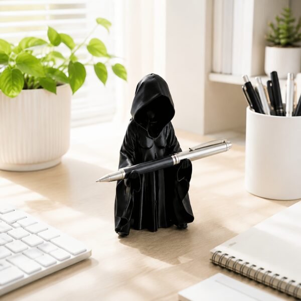 gothic hooded reaper pen holder 2