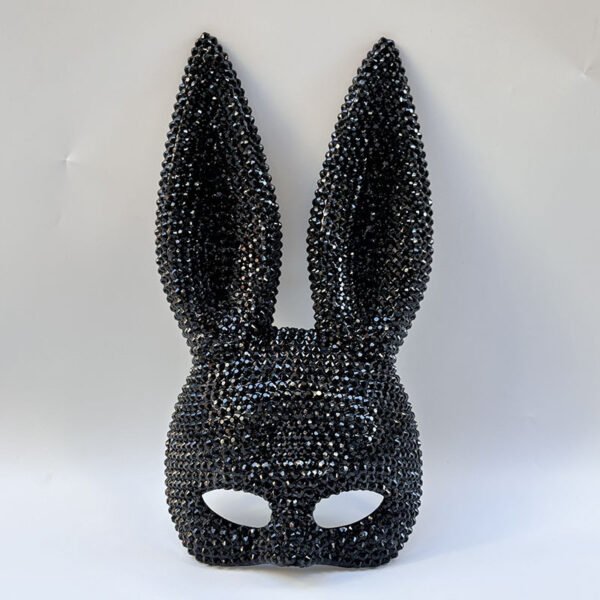 Rhinestone Bunny Masquerade Mask 4
