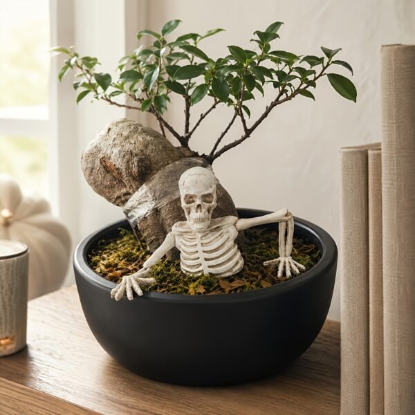 gothic skeleton planter decor 6