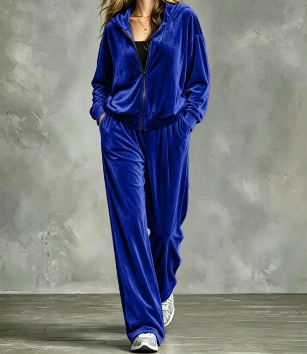 solid-color zip-up tracksuit 3