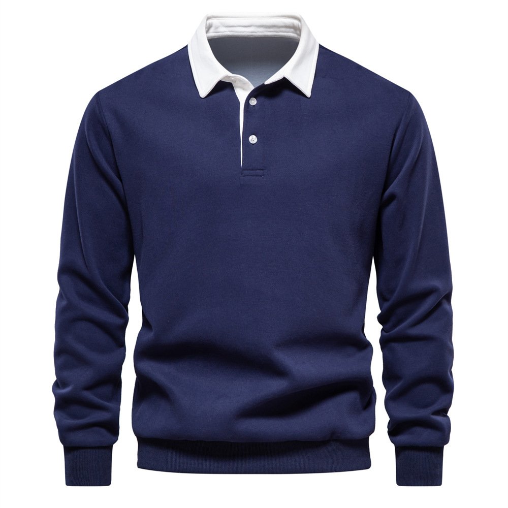 men's polo collar sweatshirt 1