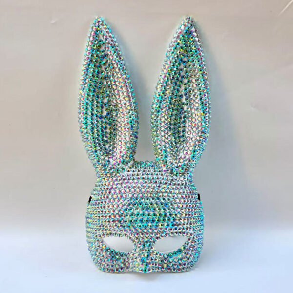 Rhinestone Bunny Masquerade Mask 3