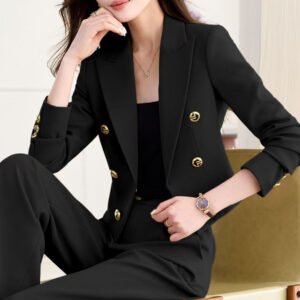 black loose-fit cropped blazer 1