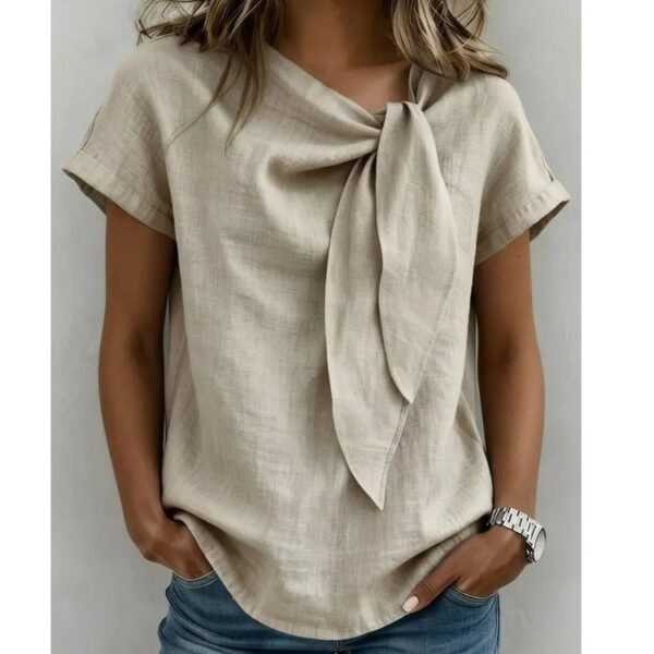 women's cotton linen t-shirt 2