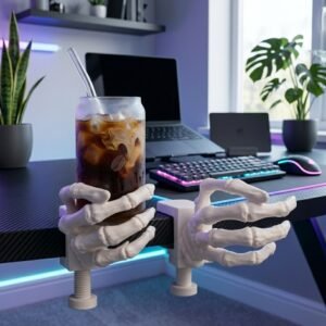 Gothic Skeleton Hand Clamp Cup Holder 1