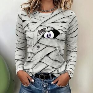 women's casual 3d print long sleeve top 1