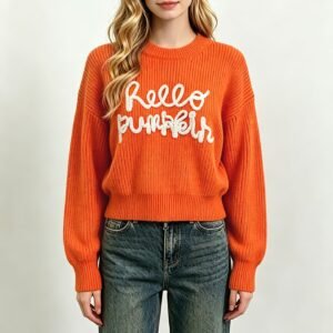 Womens Halloween Knitted Top Long Sleeve 1