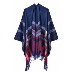 women's plush plaid scarf 1