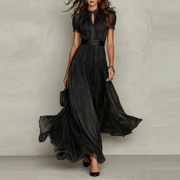waist cinching ruffle dress 6