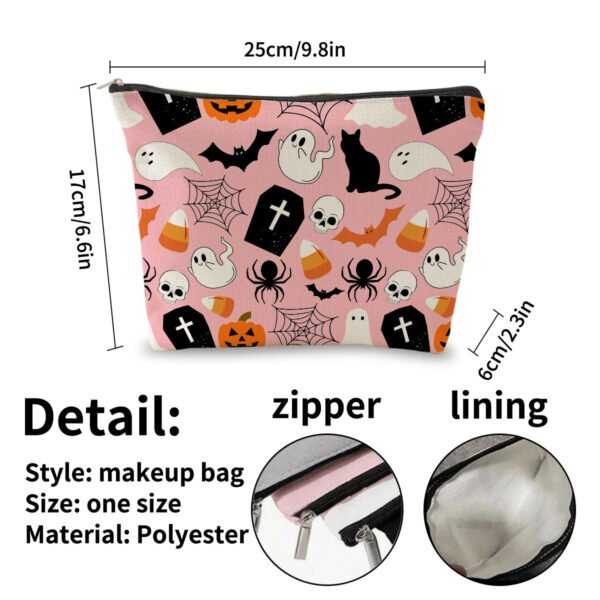 spooky chic halloween travel cosmetic bag 2