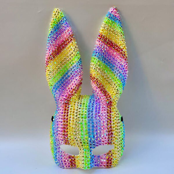 Rhinestone Bunny Masquerade Mask 6