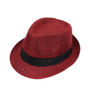 Unisex Linen Jazz Fedora Hat 1