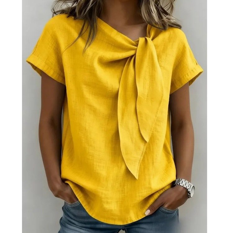women's cotton linen t-shirt 1