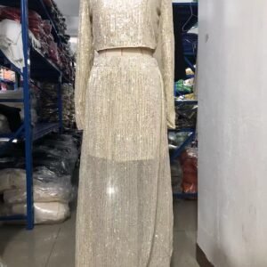 shimmering sequin bodycon maxi skirt 1