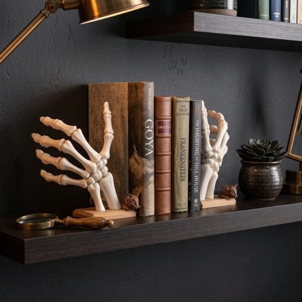 Gothic Skeleton Hand Bookend 4